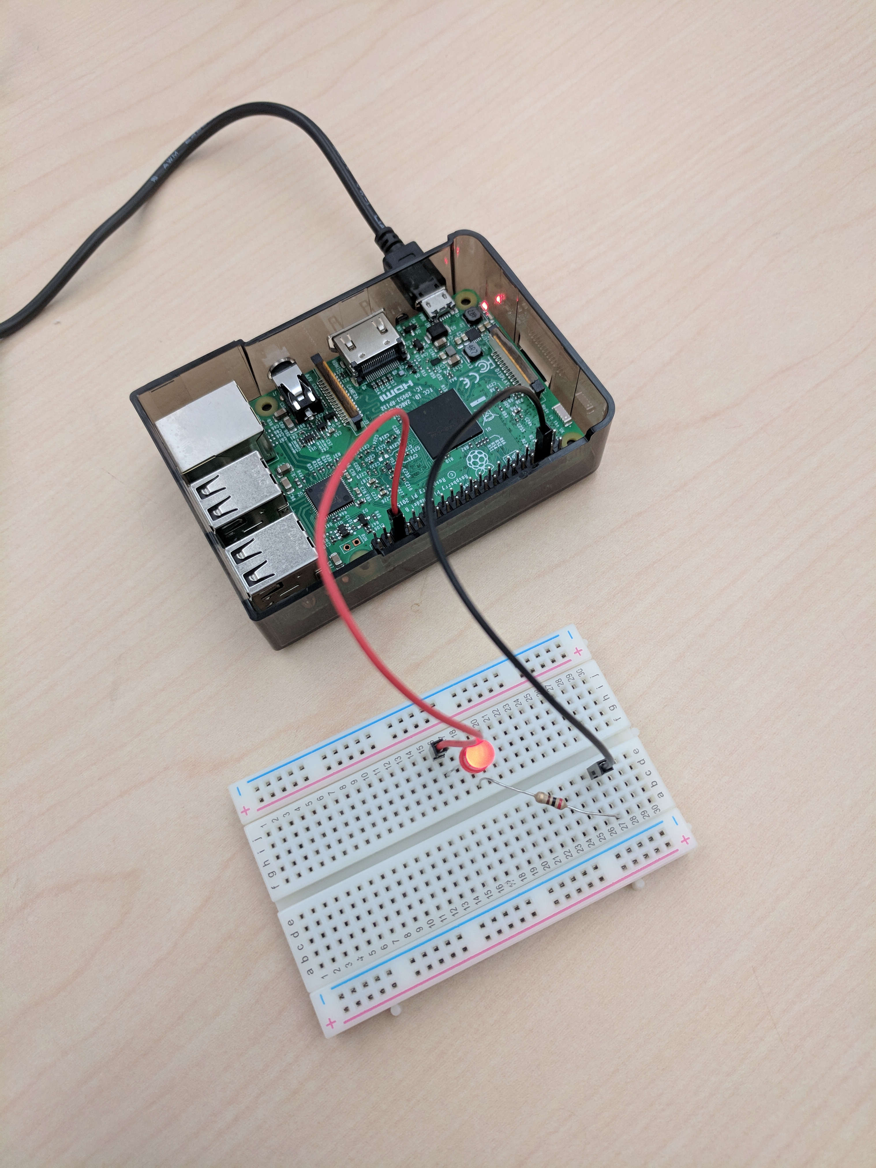 Raspberry Pi with Breadboard